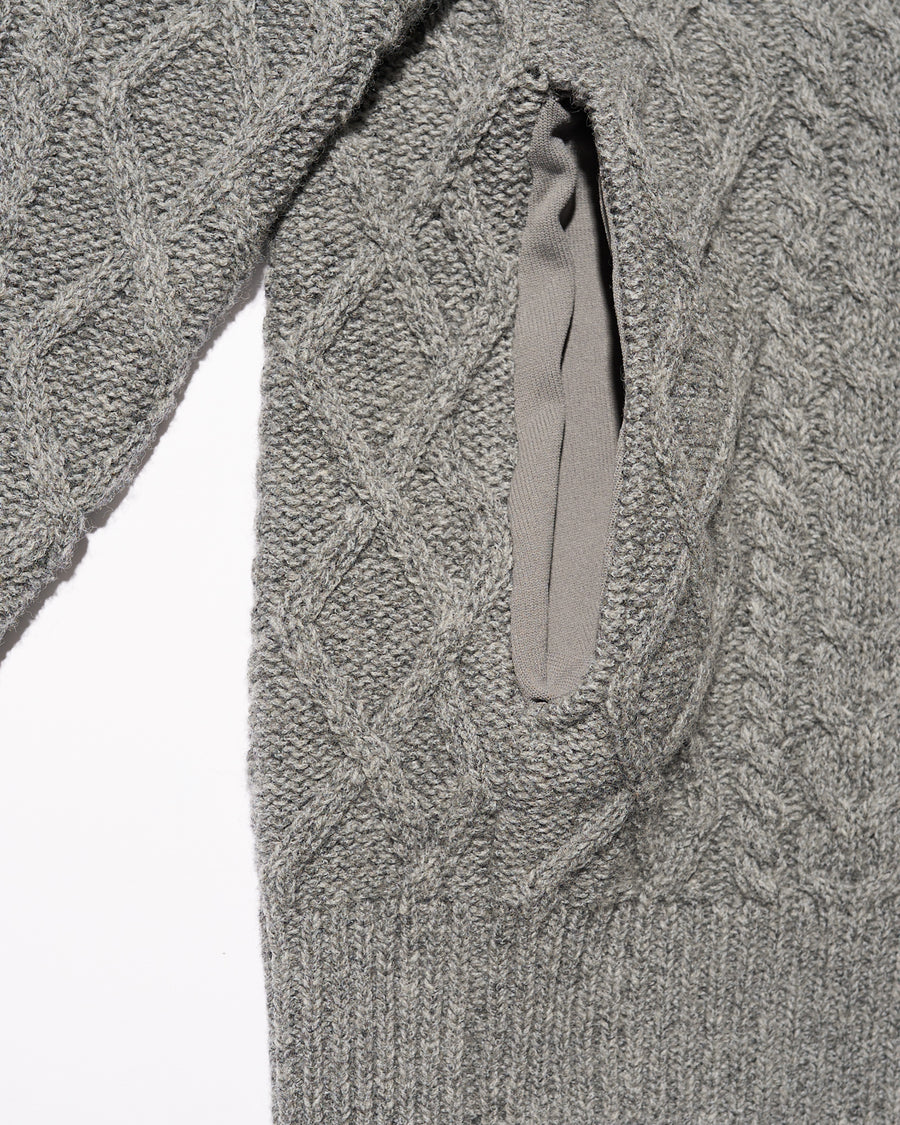 SHETLAND WOOL x SOLOTEX® TECH FISHERMAN SWEATER