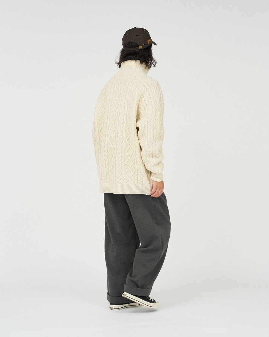 SHETLAND WOOL x SOLOTEX® TECH FISHERMAN ZIP-UP