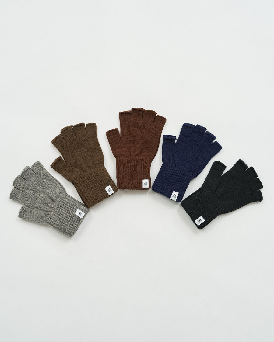 THERMAL RIB KNIT FINGERLESS GLOVES
