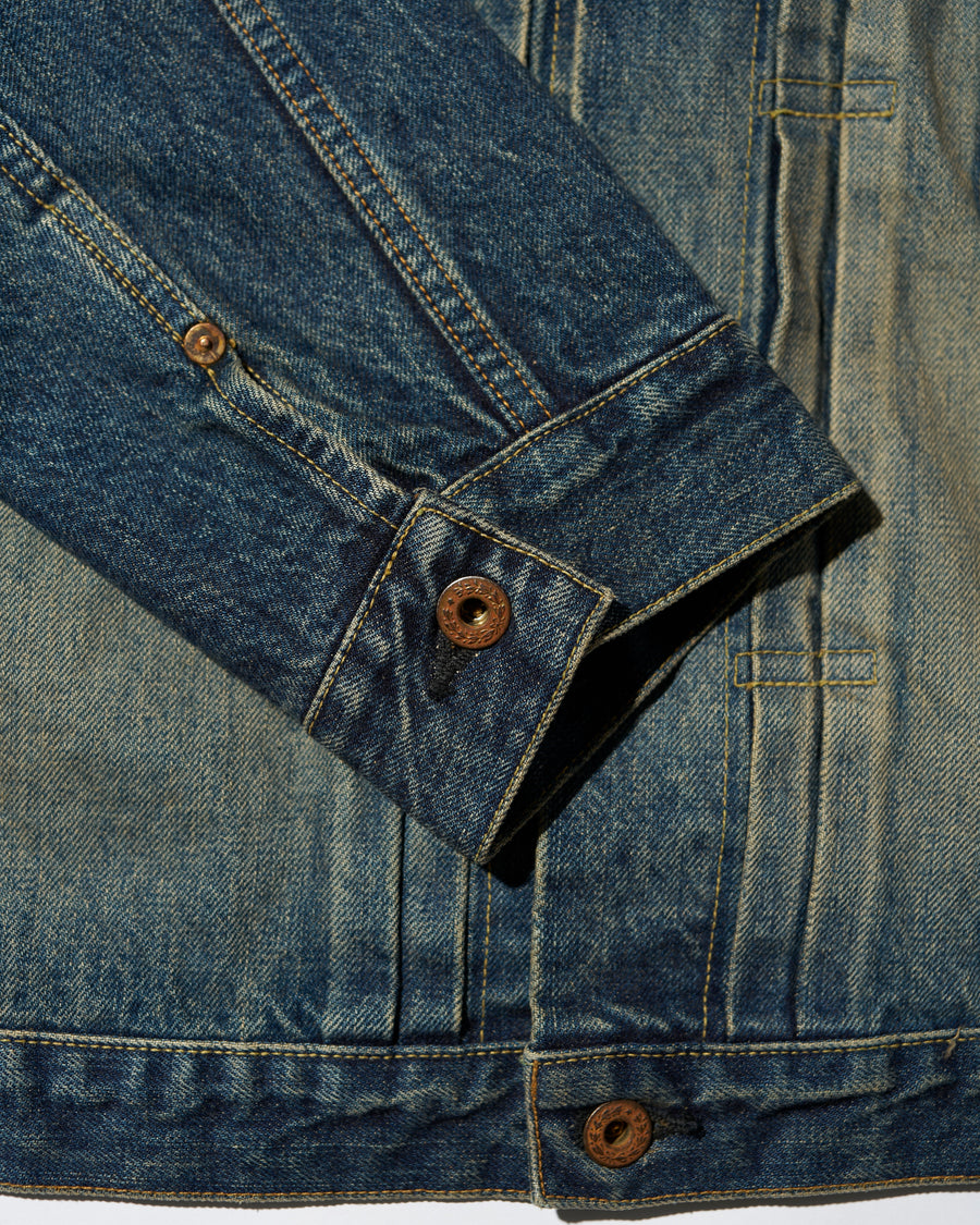CLASSIC HEAVY KIBATA SHUTTLE HYPER BIG WWII ”1ST” DENIM JACKET