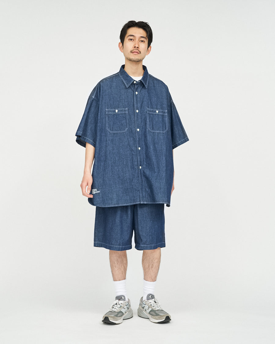 LIGHT DENIM EASY SHORTS