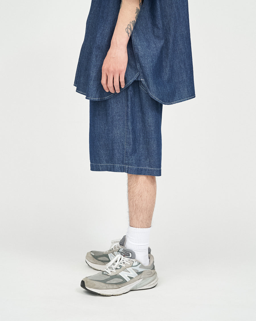 LIGHT DENIM EASY SHORTS
