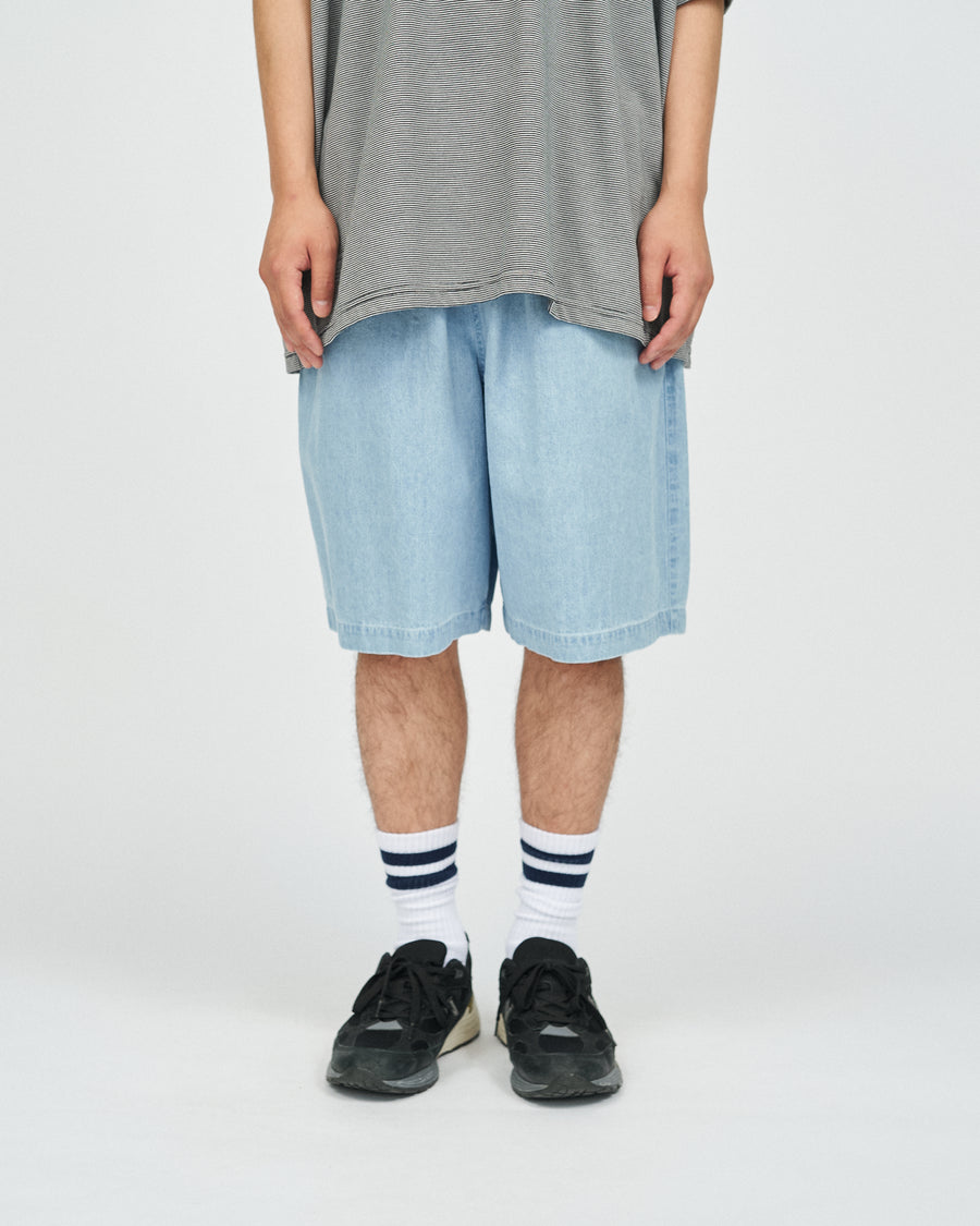 LIGHT DENIM EASY SHORTS