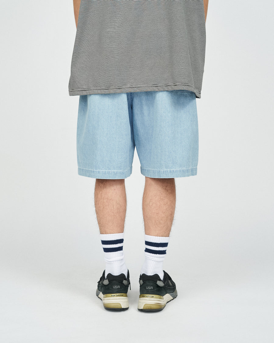 LIGHT DENIM EASY SHORTS