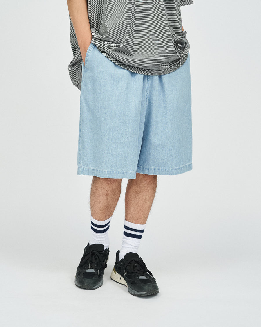 LIGHT DENIM EASY SHORTS
